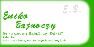 eniko bajnoczy business card